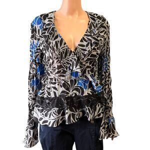 Sunny Leigh Bell Sleeve Blouse Romantic Fairy S New With Tags Ruffled Accordion